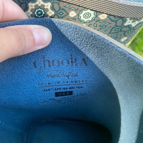 Chooka Eastlake Isa Mid Rain Boot Wellie Mandala Print Gray Womens 6 - Picture 7 of 9